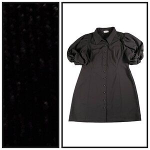Calvin Klein Women’s Black Puff Sleeve Shirt Dress Size 12